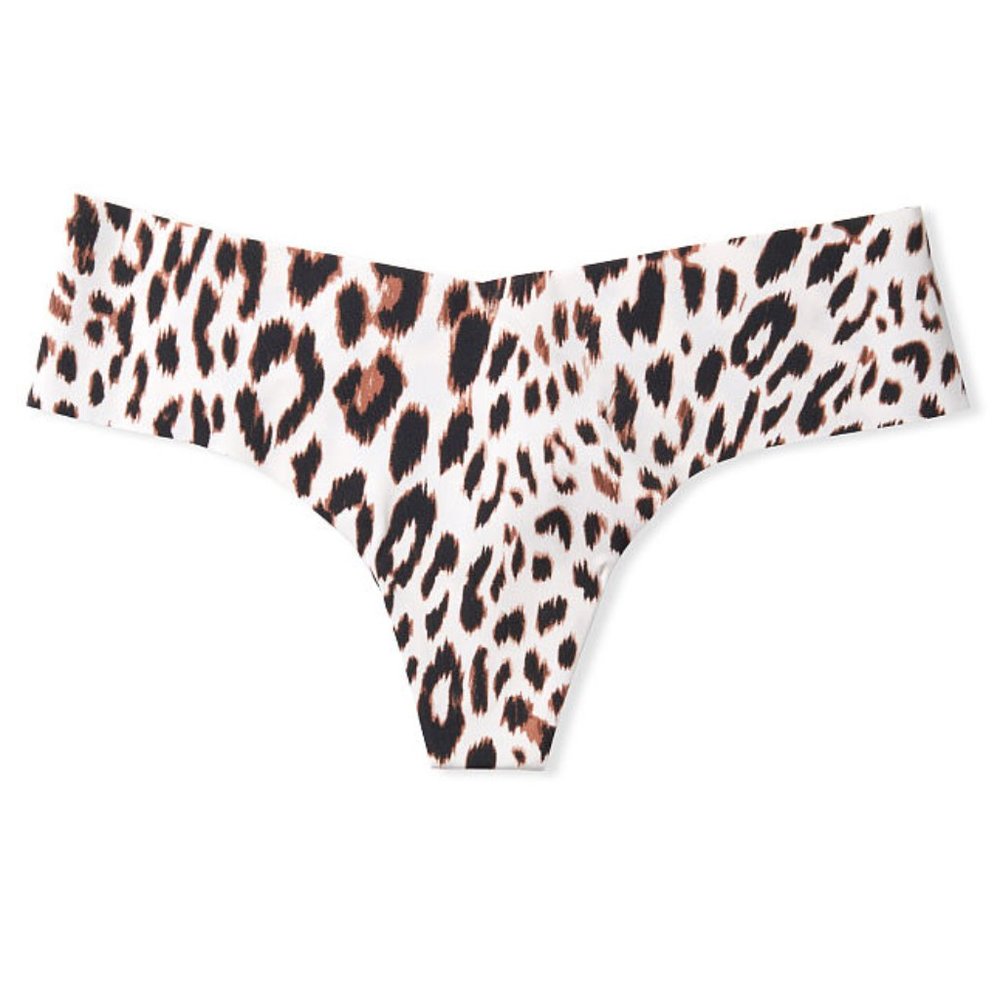 XL VS No-ShowThong White Leopard Cheetah Animal Print Panty NWT